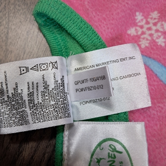 Disney Girls Tinker Bell 24 Month Pajama Flannel Shirt Holiday Fairy - Picture 4 of 5